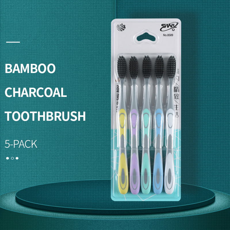 Bamboo Toothbrush - 5/10 buah sikat gigi manual dengan