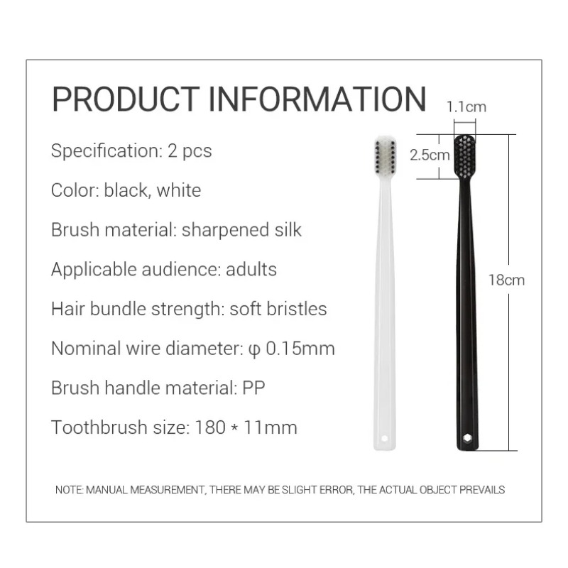 Bamboo Toothbrush - 2-10 Buah Sikat Gigi Arang Bambu