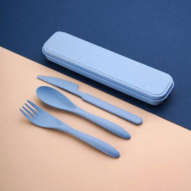 Reusable Straw - Set Peralatan Makan dari Jerami Gandum