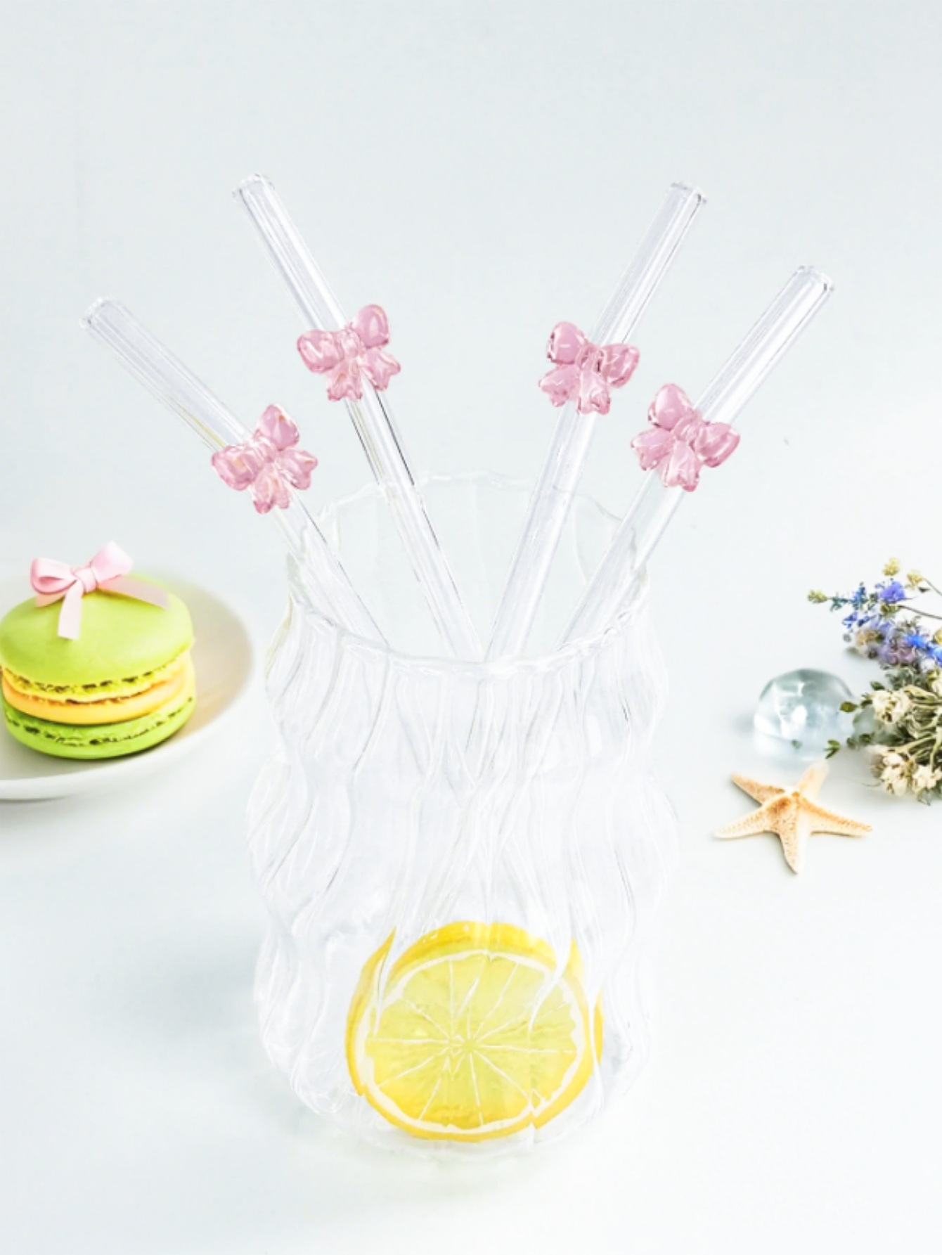 1/6 Buah Sedotan Kaca Ikatan S - Reusable Straw ulasan dan harga