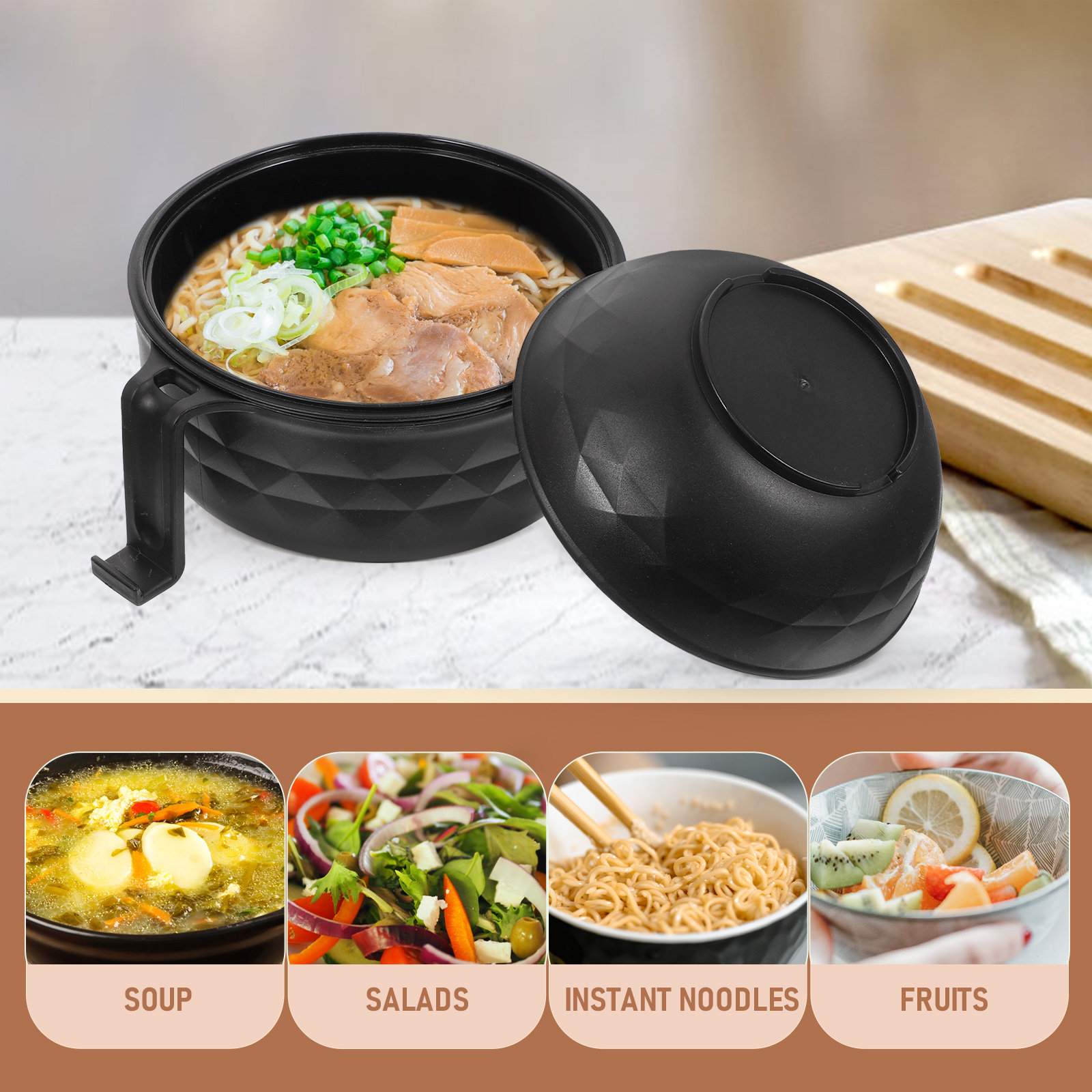 Set Mangkuk Sup Mie Multifungs - Reusable Straw ulasan dan harga
