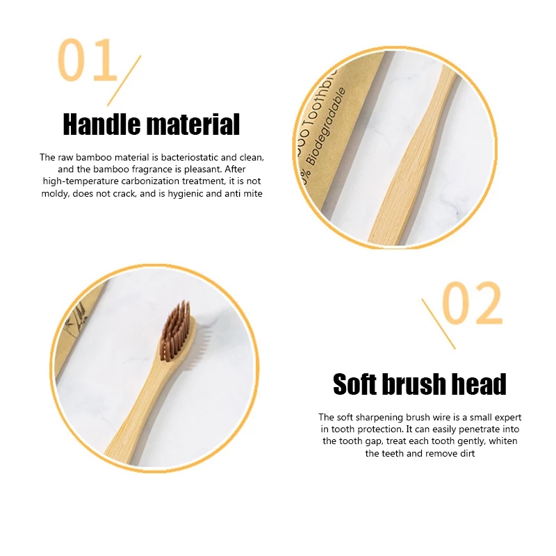 Sikat gigi bambu 100 buah, sik - Bamboo Toothbrush ulasan dan harga